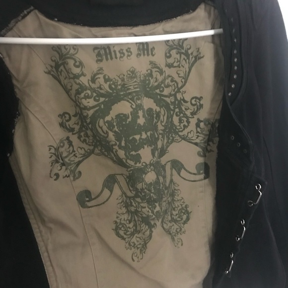 =NEW! MISS ME Cool Black Studded Jacket - Picture 9 of 9